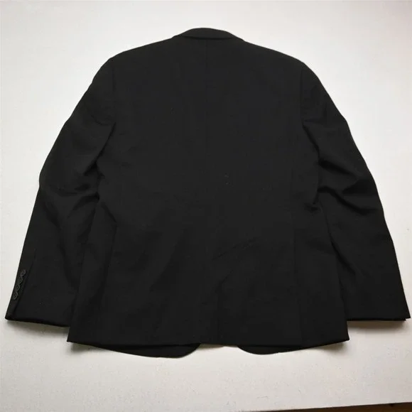 Pronto Uomo 40R 34x32 Black 100% Wool Mens Jacket Pants Suit